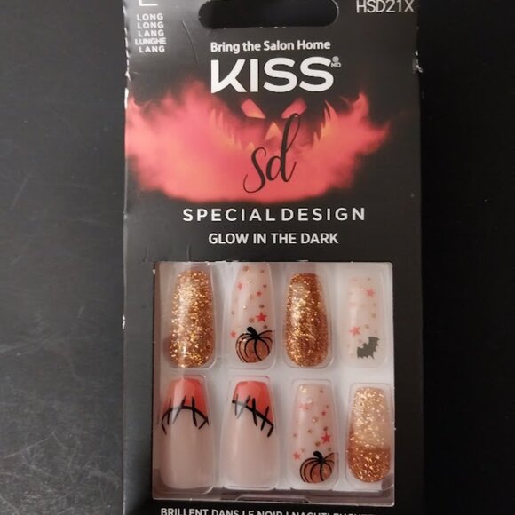 Kiss Pumpkin Long Nails - Picture 2 of 4